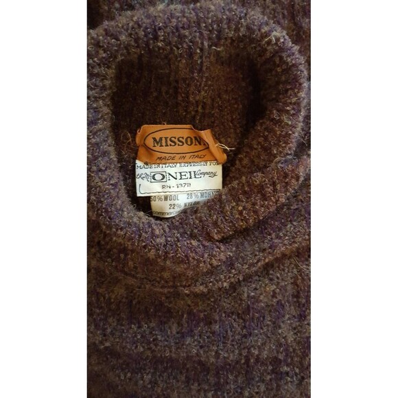 Vintage MISSONI Sweater Blouse Authentic Turtleneck Sweater Italian Designer S M - Picture 2 of 5